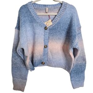 Raga Plus Size Ombre Cardigan Knit Sweater